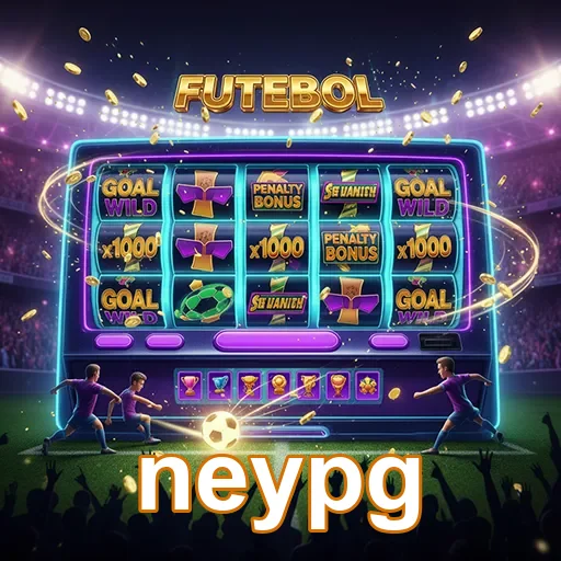 Imagem do jogo de slot de futebol disponível no neypg, mostrando rolos e símbolos relacionados.